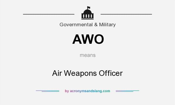 What does AWO mean? It stands for Air Weapons Officer