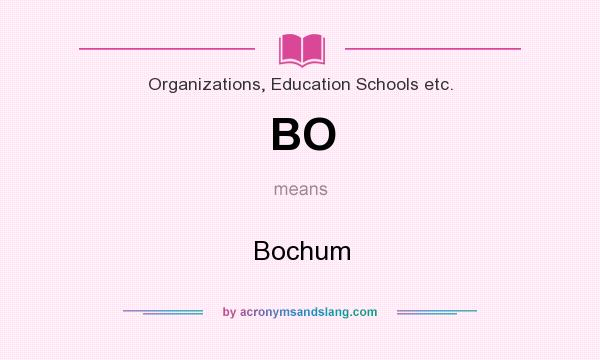 What does BO mean? It stands for Bochum