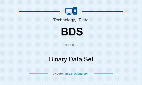 What does BDS mean? It stands for Binary Data Set
