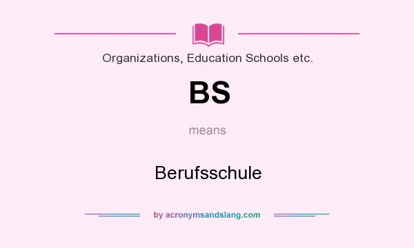 What does BS mean? It stands for Berufsschule