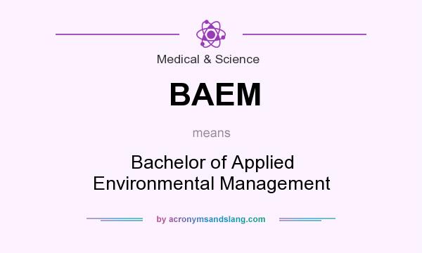 What does BAEM mean? It stands for Bachelor of Applied Environmental Management