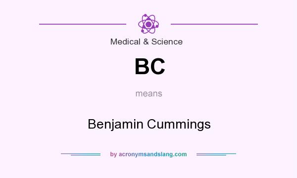 What does BC mean? It stands for Benjamin Cummings