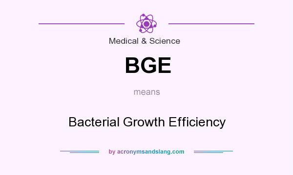 What does BGE mean? It stands for Bacterial Growth Efficiency