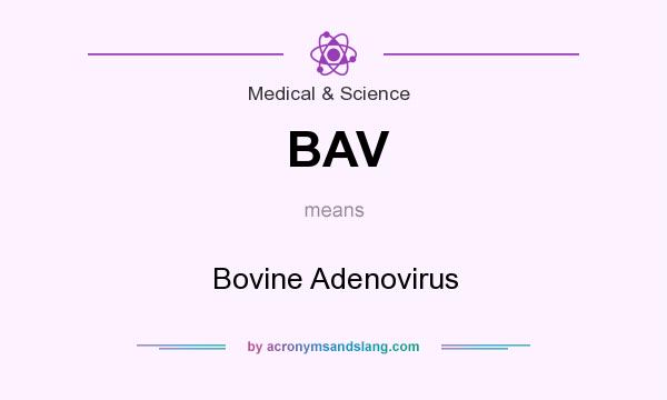 What does BAV mean? It stands for Bovine Adenovirus