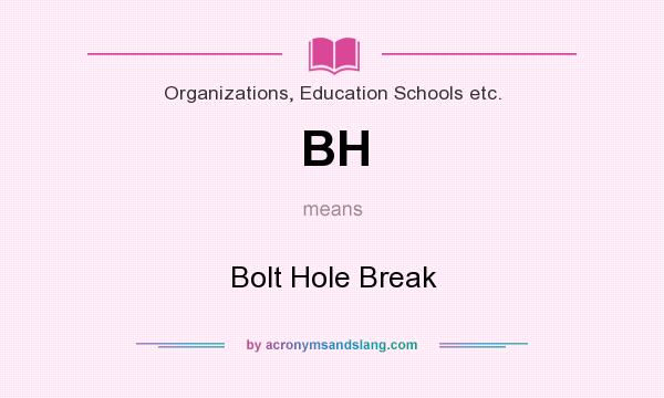 What does BH mean? It stands for Bolt Hole Break
