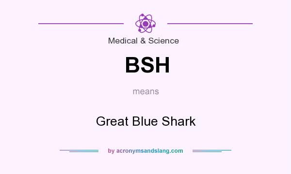 What does BSH mean? It stands for Great Blue Shark