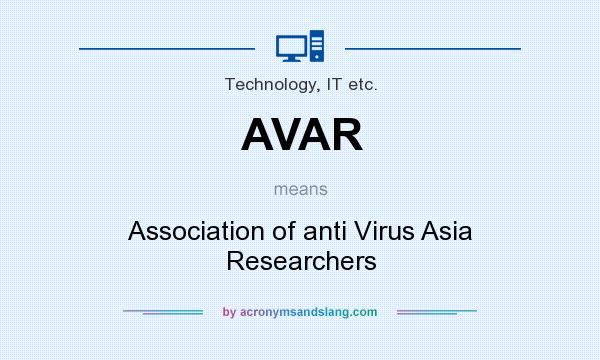 What does AVAR mean? It stands for Association of anti Virus Asia Researchers