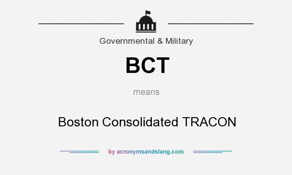 What does BCT mean? It stands for Boston Consolidated TRACON