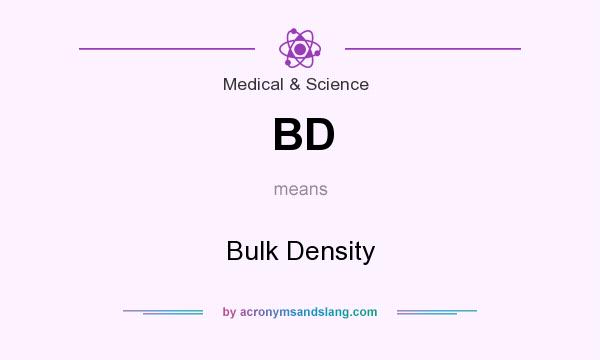 What does BD mean? It stands for Bulk Density