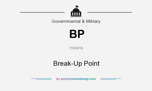 What does BP mean? It stands for Break-Up Point