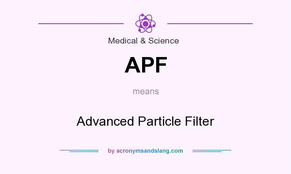 What does APF mean? It stands for Advanced Particle Filter