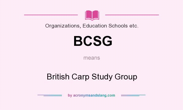 What does BCSG mean? It stands for British Carp Study Group