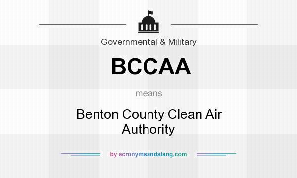 What does BCCAA mean? It stands for Benton County Clean Air Authority
