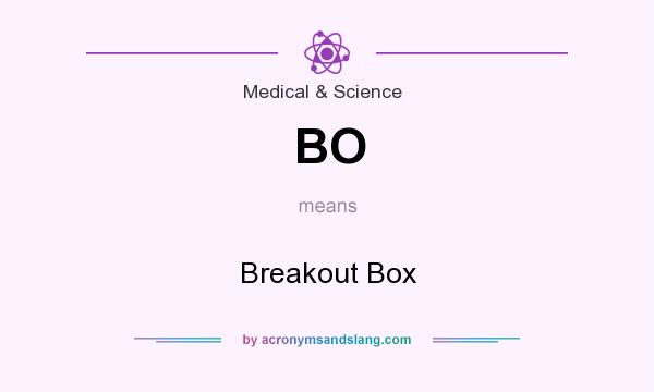 What does BO mean? It stands for Breakout Box