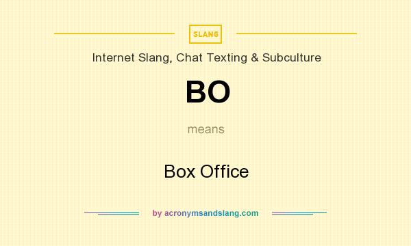 What does BO mean? It stands for Box Office