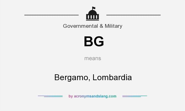 What does BG mean? It stands for Bergamo, Lombardia