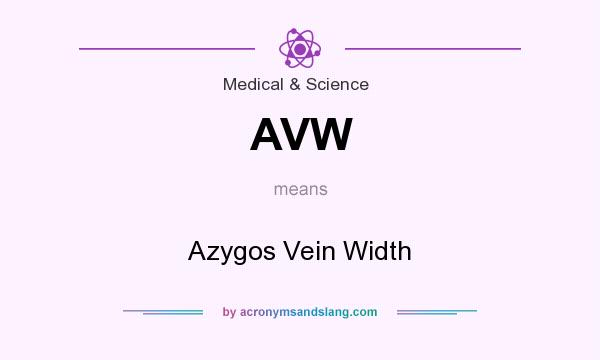 What does AVW mean? It stands for Azygos Vein Width