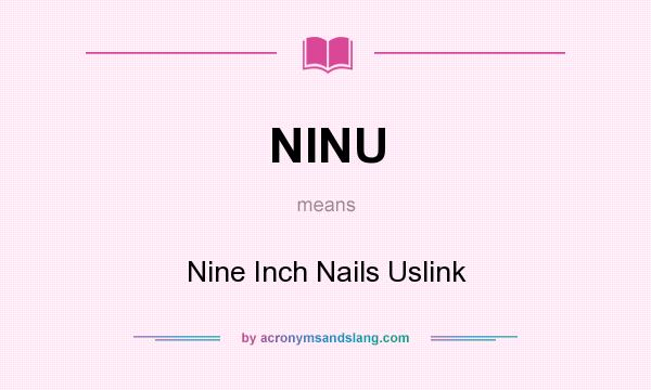 What does NINU mean? It stands for Nine Inch Nails Uslink