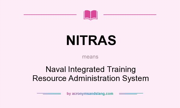 What does NITRAS mean? It stands for Naval Integrated Training Resource Administration System