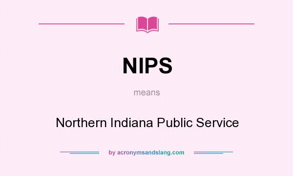 What does NIPS mean? It stands for Northern Indiana Public Service