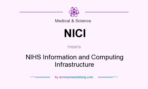 What does NICI mean? It stands for NIHS Information and Computing Infrastructure