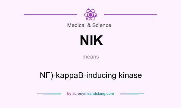 What does NIK mean? It stands for NF)-kappaB-inducing kinase