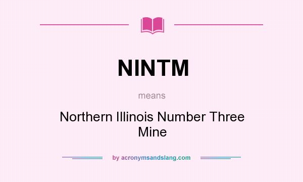 What does NINTM mean? It stands for Northern Illinois Number Three Mine