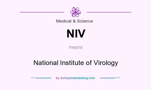 What does NIV mean? It stands for National Institute of Virology
