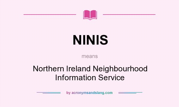 What does NINIS mean? It stands for Northern Ireland Neighbourhood Information Service