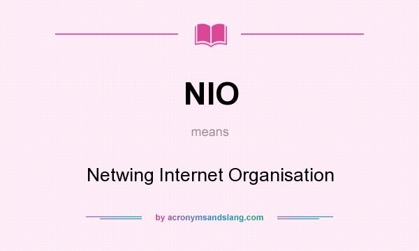 What does NIO mean? It stands for Netwing Internet Organisation