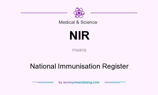 What does NIR mean? It stands for National Immunisation Register