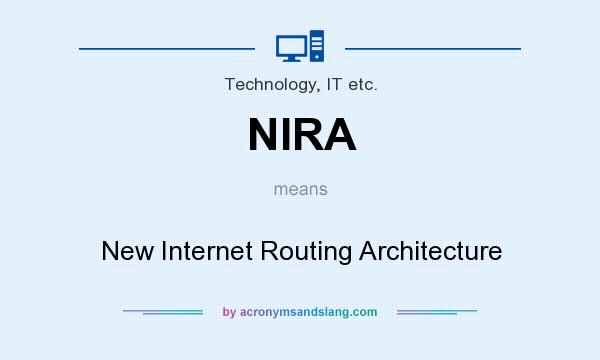 What does NIRA mean? It stands for New Internet Routing Architecture