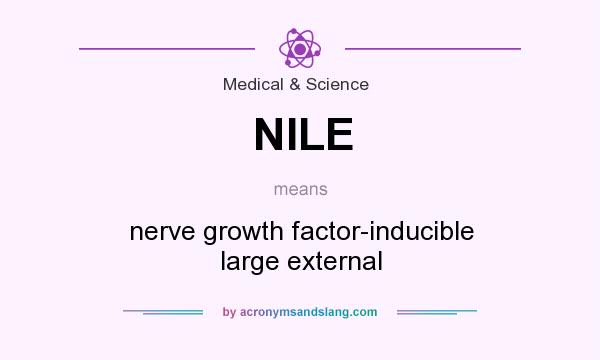 What does NILE mean? It stands for nerve growth factor-inducible large external