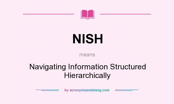 What does NISH mean? It stands for Navigating Information Structured Hierarchically