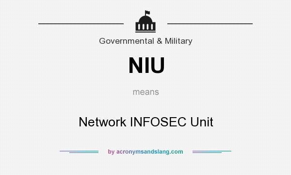 What does NIU mean? It stands for Network INFOSEC Unit
