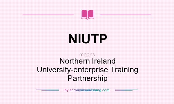 What does NIUTP mean? It stands for Northern Ireland University-enterprise Training Partnership