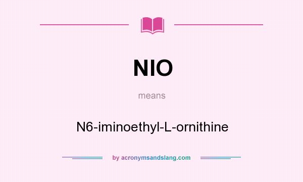 What does NIO mean? It stands for N6-iminoethyl-L-ornithine