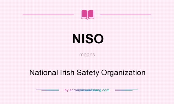 What does NISO mean? It stands for National Irish Safety Organization