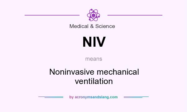 What does NIV mean? It stands for Noninvasive mechanical ventilation