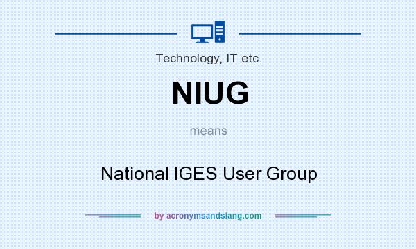 What does NIUG mean? It stands for National IGES User Group