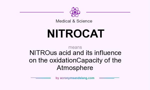 What does NITROCAT mean? It stands for NITROus acid and its influence on the oxidationCapacity of the Atmosphere