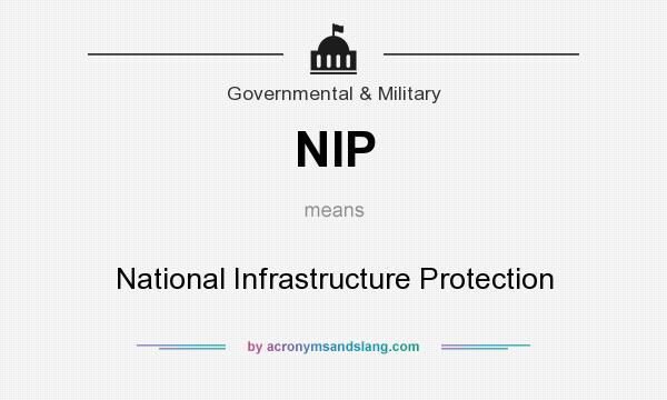 What does NIP mean? It stands for National Infrastructure Protection