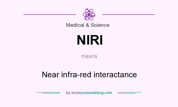 What does NIRI mean? It stands for Near infra-red interactance
