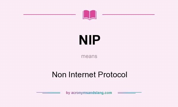 What does NIP mean? It stands for Non Internet Protocol