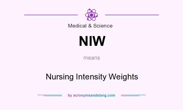 What does NIW mean? It stands for Nursing Intensity Weights