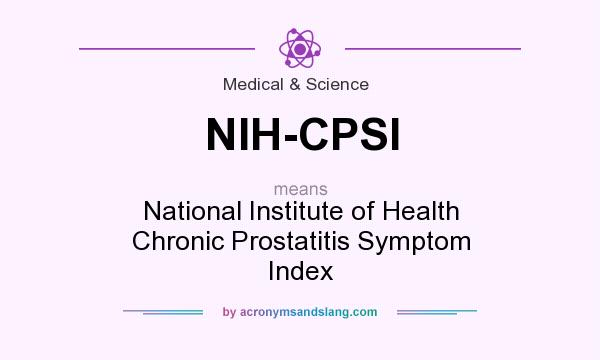 chronic prostatitis symptom index nih cpsi