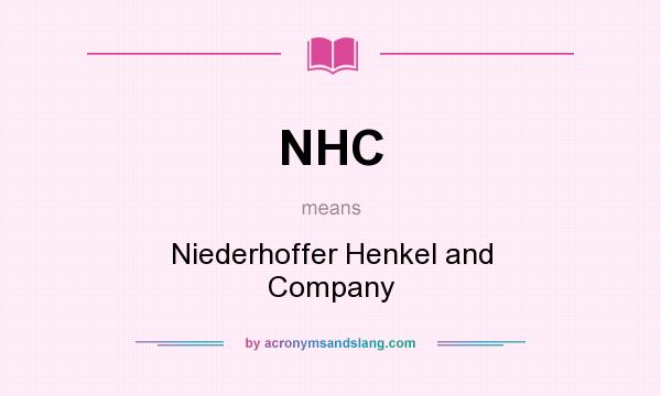 What does NHC mean? It stands for Niederhoffer Henkel and Company