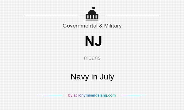 What does NJ mean? It stands for Navy in July