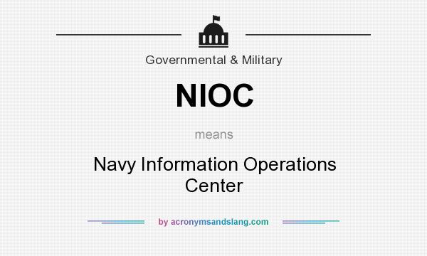 What does NIOC mean? It stands for Navy Information Operations Center