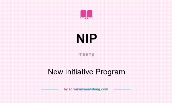 What does NIP mean? It stands for New Initiative Program